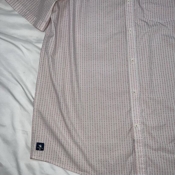 William Murray Shirt Mens Size XL Pink White Beer Beersucker Golf Button Down SS - Picture 3 of 15
